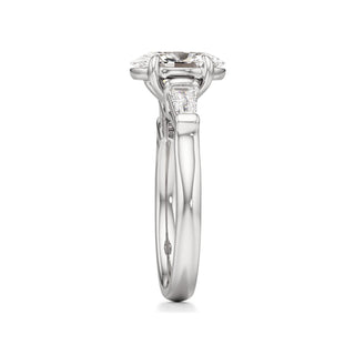Serenity Round Three Stone Tapered Baguette