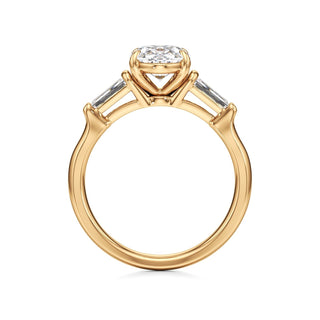 Serenity Round Three Stone Tapered Baguette