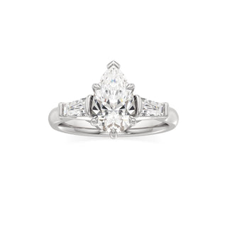 Serenity Round Three Stone Tapered Baguette