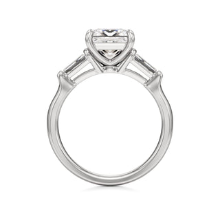 Serenity Round Three Stone Tapered Baguette