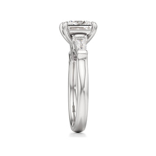 Serenity Round Three Stone Tapered Baguette