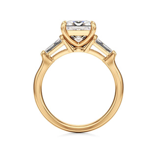 Serenity Round Three Stone Tapered Baguette