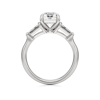 Serenity Round Three Stone Tapered Baguette