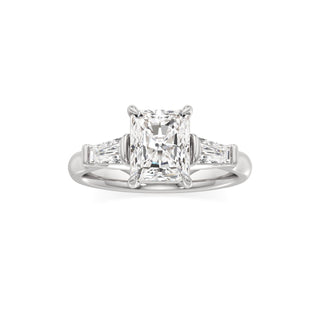 Serenity Round Three Stone Tapered Baguette
