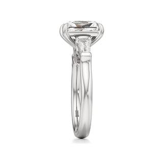 Serenity Round Three Stone Tapered Baguette