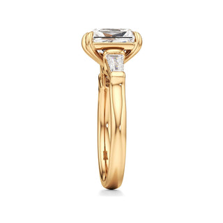 Serenity Round Three Stone Tapered Baguette