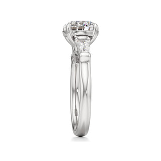 Serenity Round Three Stone Tapered Baguette