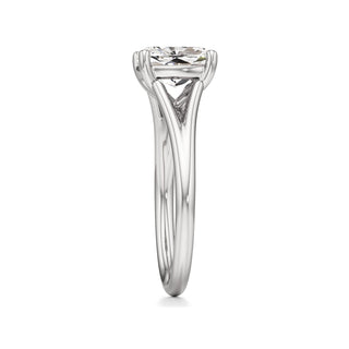 Split Plain Basket Marquise Engagement Ring