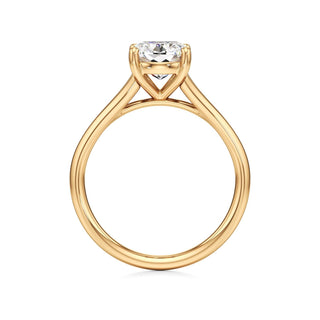 Split Plain Basket Marquise Engagement Ring