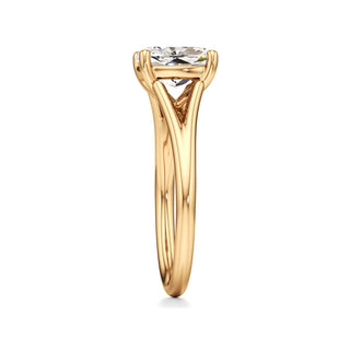 Split Plain Basket Marquise Engagement Ring