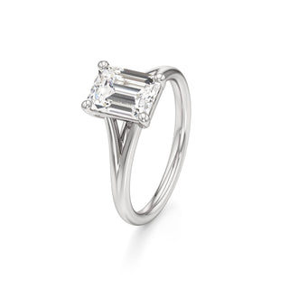 Split Plain Basket Marquise Engagement Ring