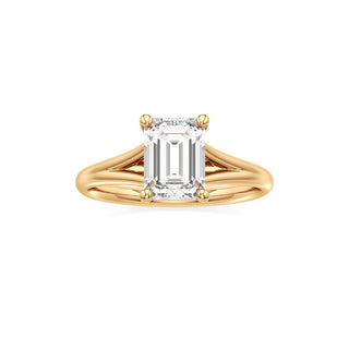Split Plain Basket Marquise Engagement Ring