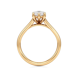 Split Plain Basket Marquise Engagement Ring