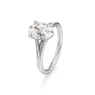 Split Plain Basket Marquise Engagement Ring