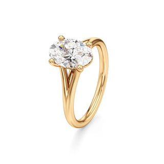 Split Plain Basket Marquise Engagement Ring