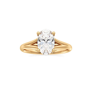 Split Plain Basket Marquise Engagement Ring