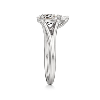 Split Plain Basket Marquise Engagement Ring