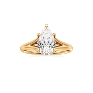 Split Plain Basket Marquise Engagement Ring