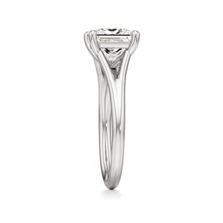Split Plain Basket Marquise Engagement Ring