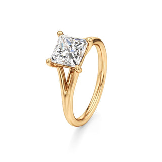 Split Plain Basket Marquise Engagement Ring