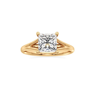 Split Plain Basket Marquise Engagement Ring