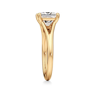 Split Plain Basket Marquise Engagement Ring