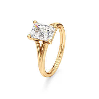Split Plain Basket Marquise Engagement Ring