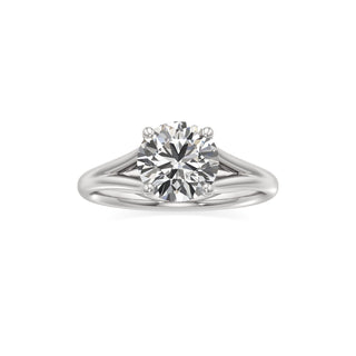 Split Plain Basket Marquise Engagement Ring