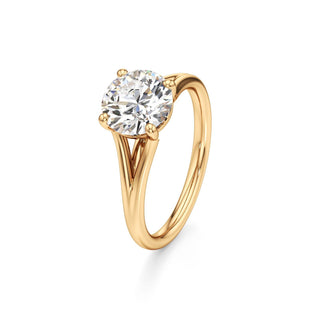 Split Plain Basket Marquise Engagement Ring