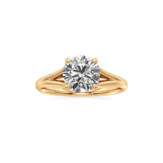 Split Plain Basket Marquise Engagement Ring