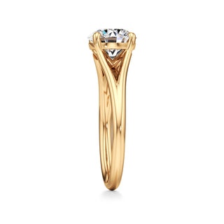 Split Plain Basket Marquise Engagement Ring