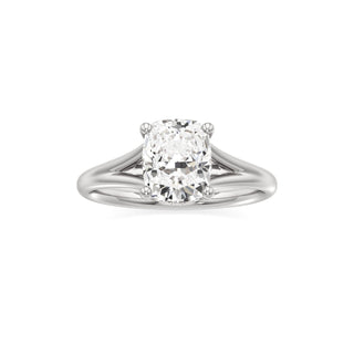 Split Plain Hidden Halo Marquise Engagement Ring
