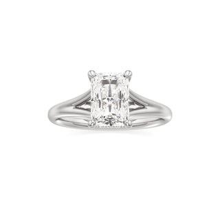 Split Plain Hidden Halo Marquise Engagement Ring