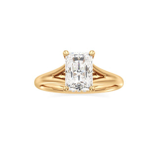 Split Plain Hidden Halo Marquise Engagement Ring