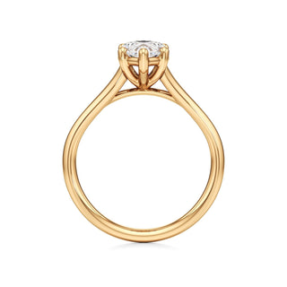 Split Plain Six Prong Marquise Engagement Ring