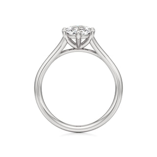 Split Plain Six Prong Marquise Engagement Ring