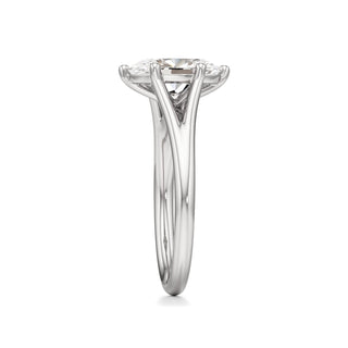 Split Plain Six Prong Marquise Engagement Ring