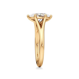 Split Plain Six Prong Marquise Engagement Ring