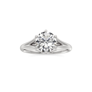Split Plain Six Prong Marquise Engagement Ring