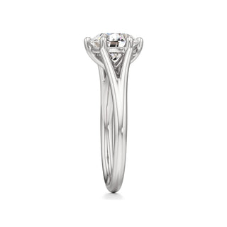 Split Plain Six Prong Marquise Engagement Ring
