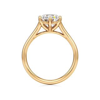 Split Plain Six Prong Marquise Engagement Ring
