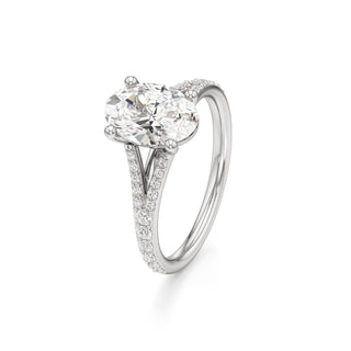 Split Prong Set Basket Pear Engagement Ring