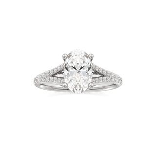 Split Prong Set Basket Pear Engagement Ring