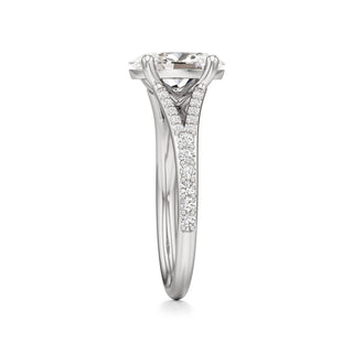 Split Prong Set Basket Pear Engagement Ring