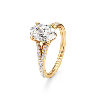 Split Prong Set Basket Pear Engagement Ring