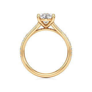 Split Prong Set Basket Pear Engagement Ring