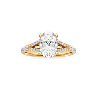 Split Prong Set Basket Pear Engagement Ring