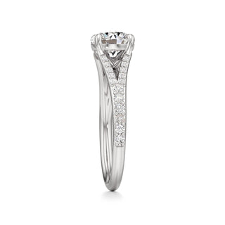 Split Prong Set Basket Pear Engagement Ring