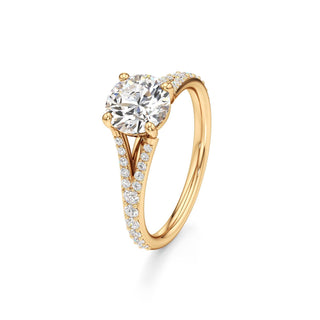 Split Prong Set Basket Pear Engagement Ring