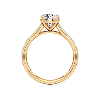 Split Prong Set Basket Pear Engagement Ring
